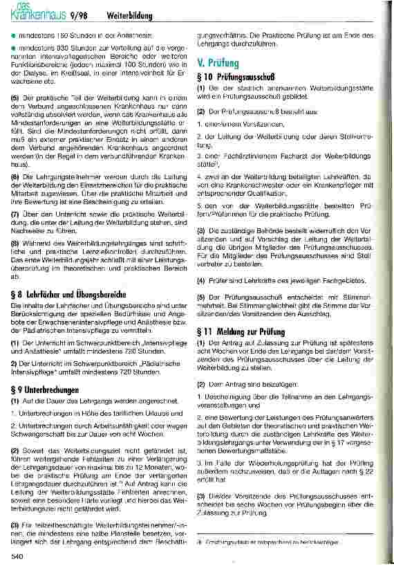 Vorschauseite 4: DKG-Empfehlungen zur Weiterbildung für Krankenpflegepersonen in der Intensivpflege (Teil 1)