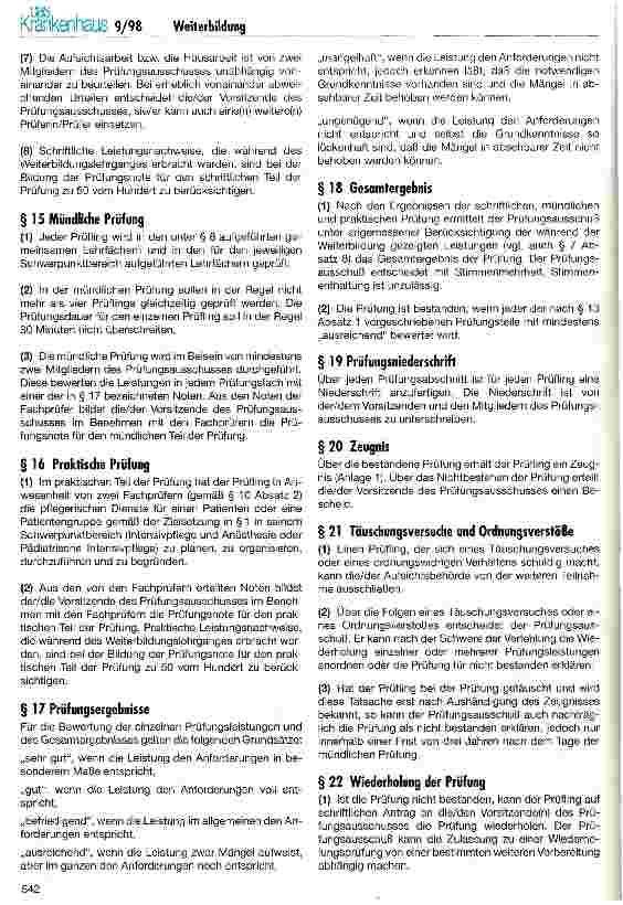 Vorschauseite 6: DKG-Empfehlungen zur Weiterbildung für Krankenpflegepersonen in der Intensivpflege (Teil 1)