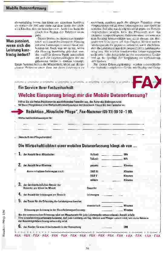 Vorschauseite 4: Last oder Entlastung? Mobile Datenerfassung in ambulanten Pflegediensten