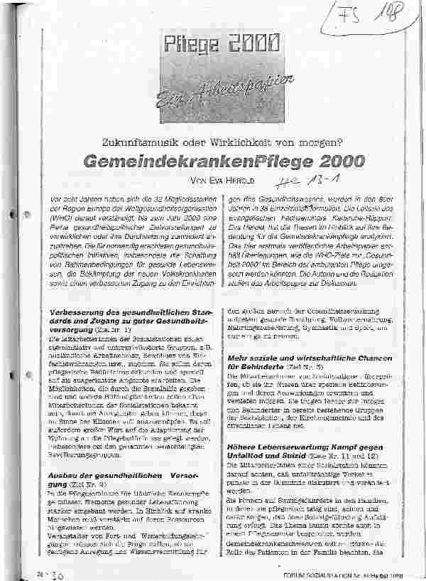 Vorschauseite 1: Gemeindekrankenpflege 2000