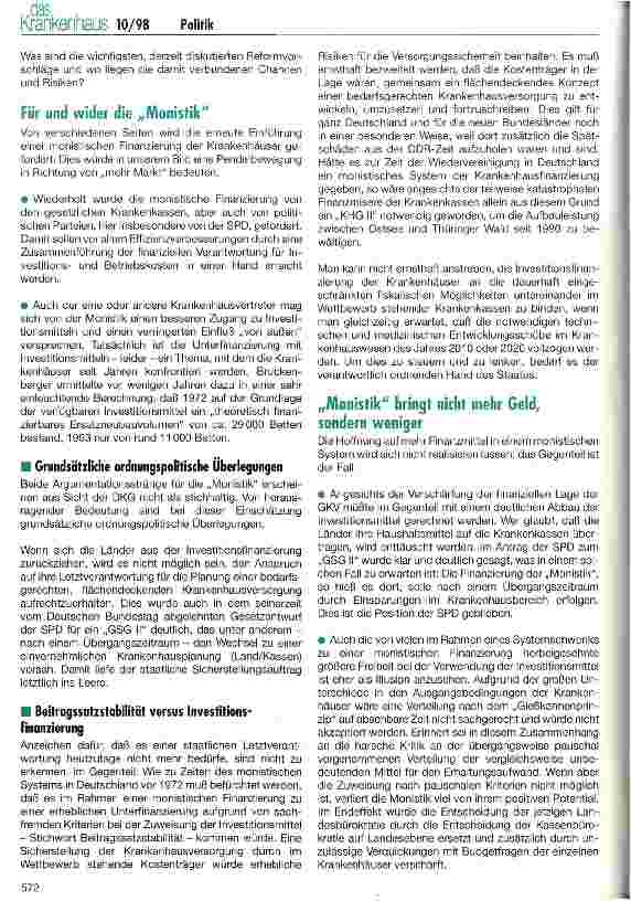 Vorschauseite 3: Kann das Krankenhaus seine Zukunft noch aus eigener Kraft gestalten?
