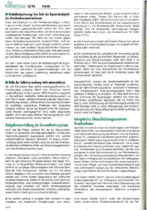 Vorschauseite 5: Kann das Krankenhaus seine Zukunft noch aus eigener Kraft gestalten?