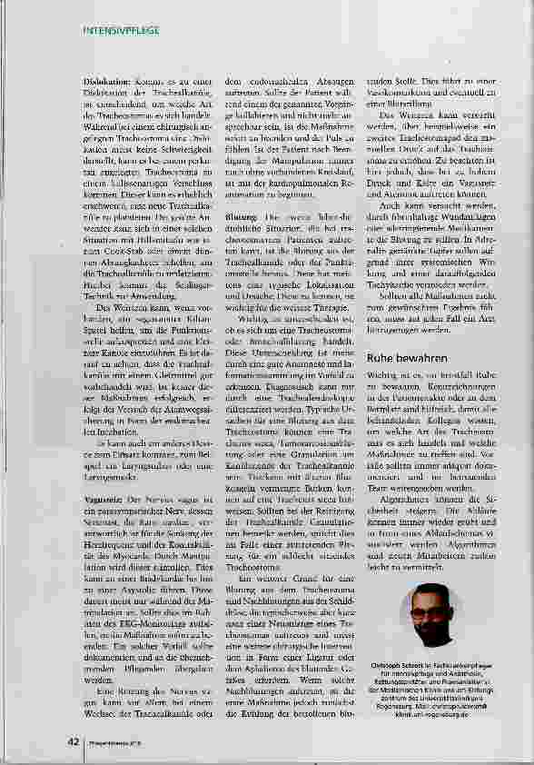 Vorschauseite 3: Tracheostoma: Im Notfall richtig handeln