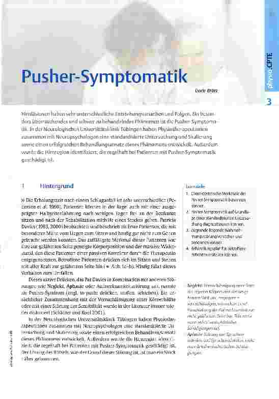 Vorschauseite 1: Pusher-Symptomatik