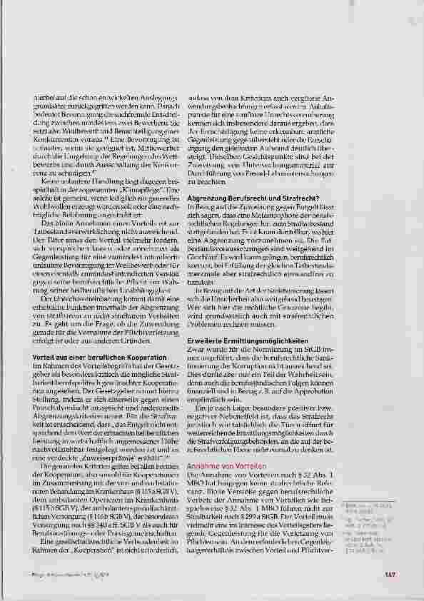 Vorschauseite 4: Empfehlungen in der Ärzteschaft/ den Heilberufen und hieraus resultierende Probleme im Recht