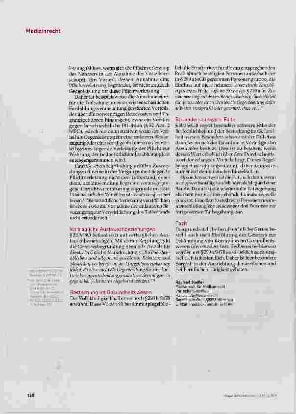 Vorschauseite 5: Empfehlungen in der Ärzteschaft/ den Heilberufen und hieraus resultierende Probleme im Recht
