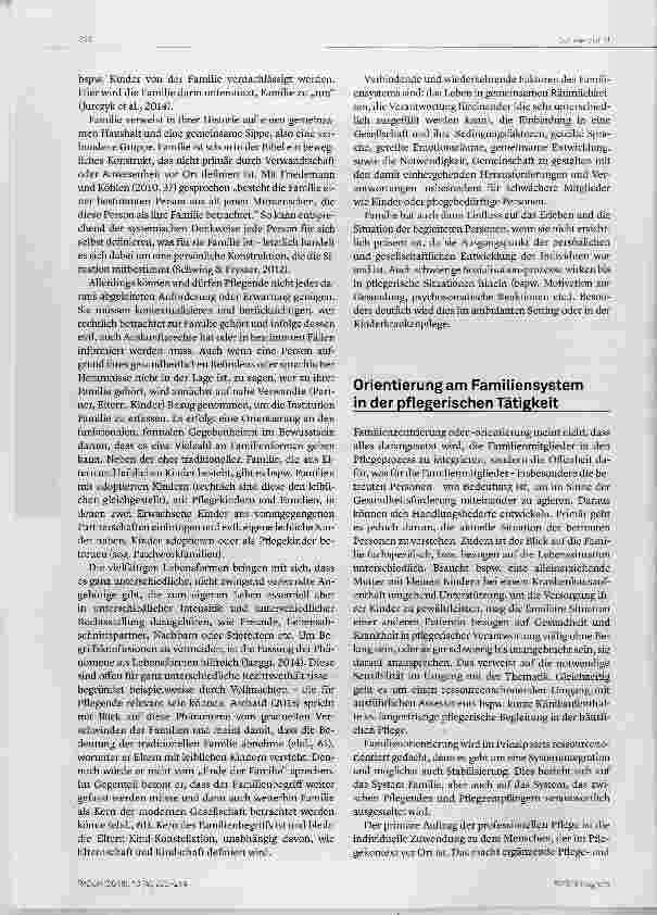 Vorschauseite 2: Angehörigenund Familienwirkung als Pflegebezugspunkt in Qualifikation und Berufspraxis