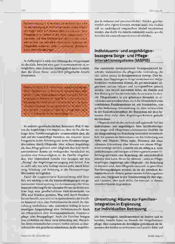 Vorschauseite 6: Angehörigenund Familienwirkung als Pflegebezugspunkt in Qualifikation und Berufspraxis