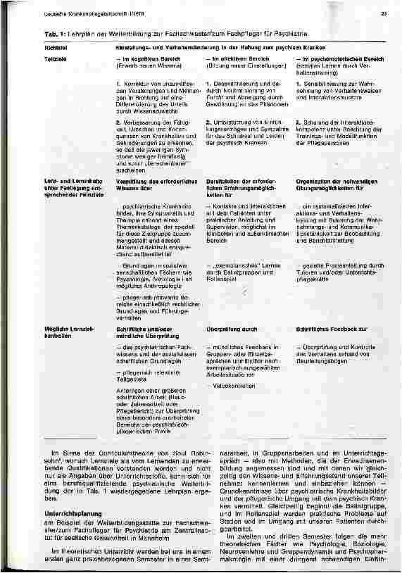 Vorschauseite 3: Weiterbildung in der psychiatrischen Krankenpflege