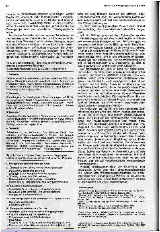 Vorschauseite 4: Weiterbildung in der psychiatrischen Krankenpflege