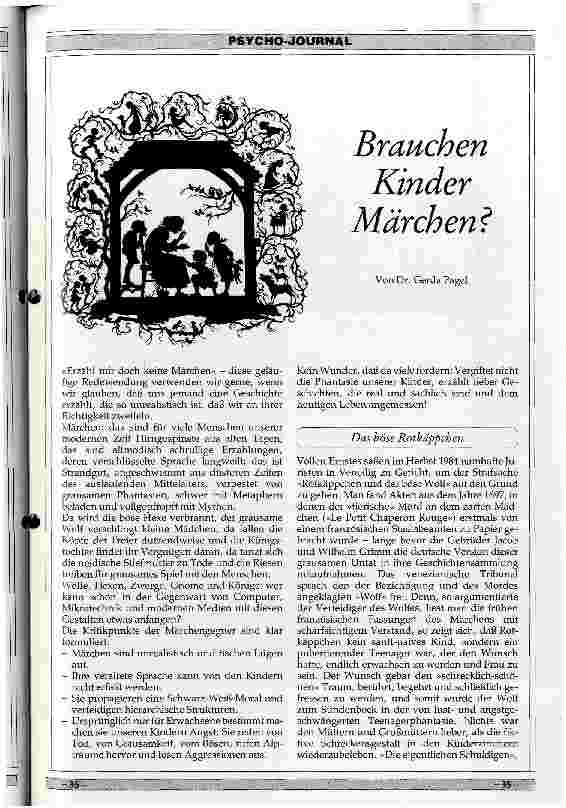 Vorschauseite 1: Brauchen Kinder Märchen?