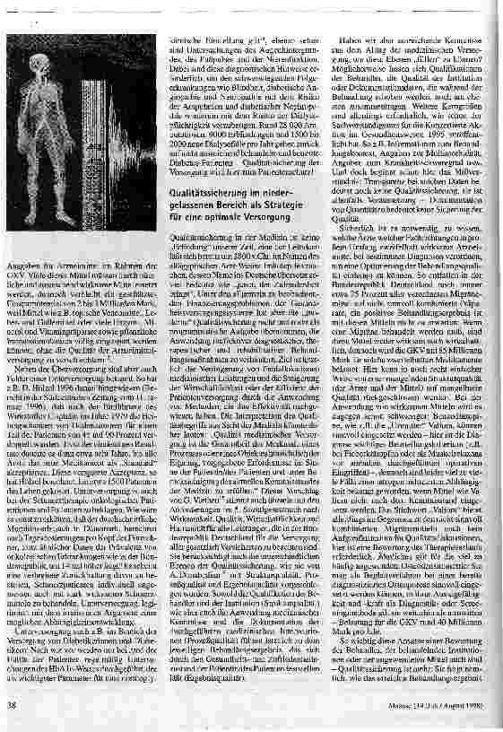 Vorschauseite 5: Qualitätssicherung im niedergelassenen Bereich Aber: Haben wir eine Theorie der optimalen medizinischen Versorgung?