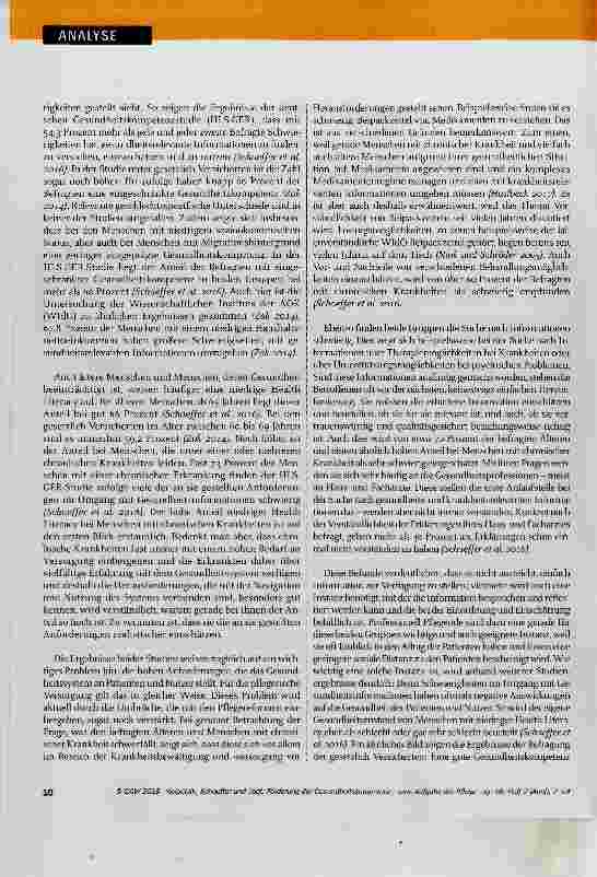 Vorschauseite 4: Förderung der Gesundheitskompetenz eine Aufgabe der Pflege