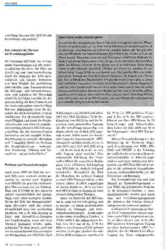 Vorschauseite 2: HIV/Aids - Die Perspektive Afrikas