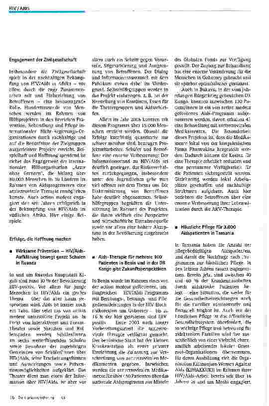 Vorschauseite 4: HIV/Aids - Die Perspektive Afrikas