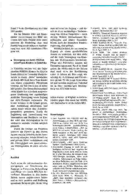Vorschauseite 5: HIV/Aids - Die Perspektive Afrikas