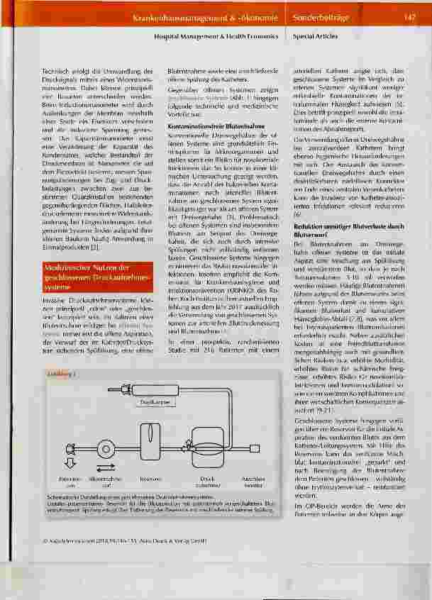 Vorschauseite 2: Vergleich von offenen vs. geschlossenen invasiven Druckaufnehmersystemen im Rahmen des Patient Blood Management