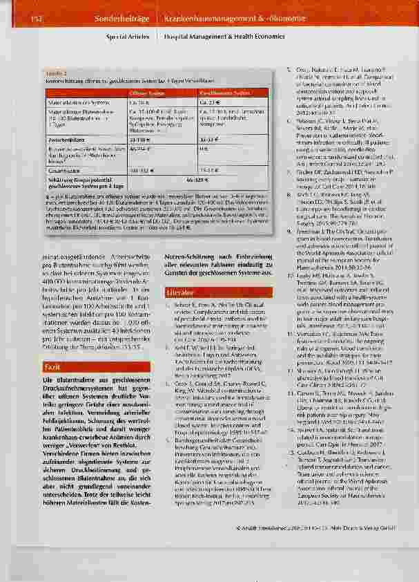 Vorschauseite 6: Vergleich von offenen vs. geschlossenen invasiven Druckaufnehmersystemen im Rahmen des Patient Blood Management
