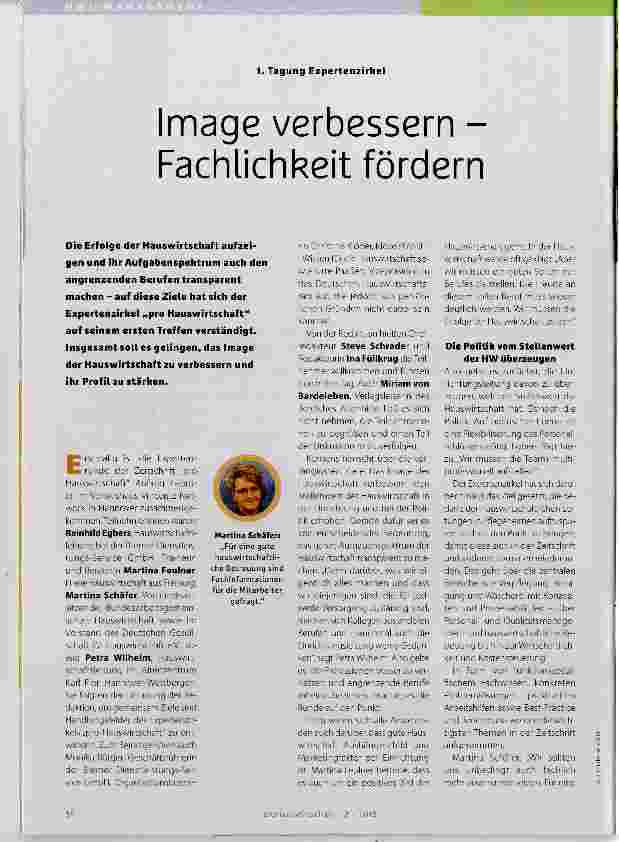 Vorschauseite 1: Image verbessern - Fachlichkeit fördern