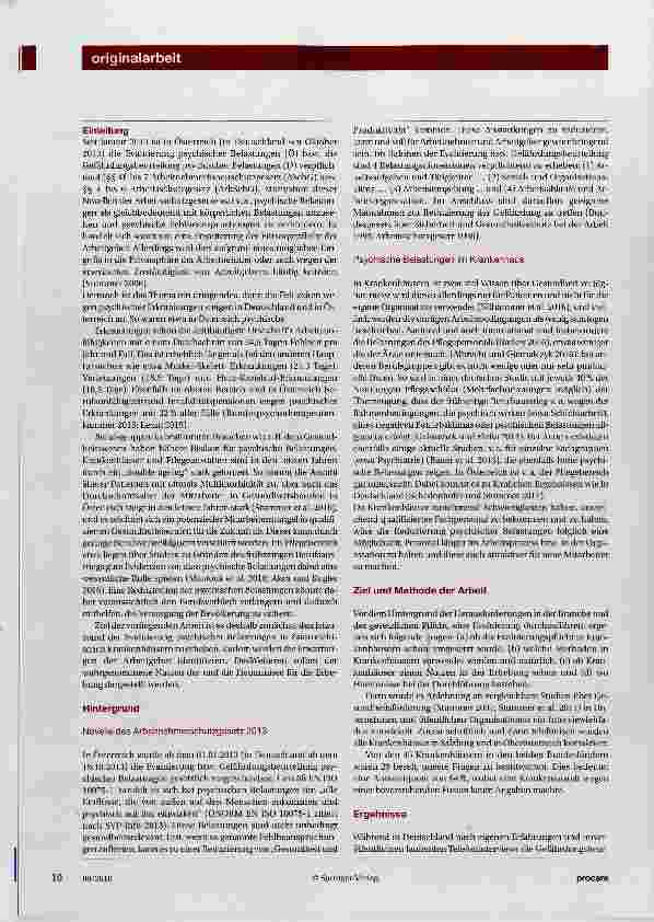 Vorschauseite 2: Messung psychischer Belastungen in Krankenhäusern