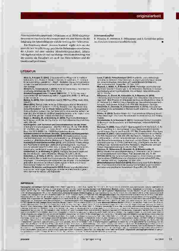 Vorschauseite 5: Messung psychischer Belastungen in Krankenhäusern