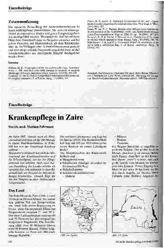 Vorschauseite 1: Krankenpflege in Zaire