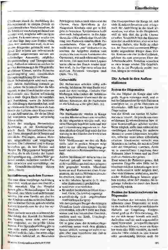 Vorschauseite 4: Krankenpflege in Zaire