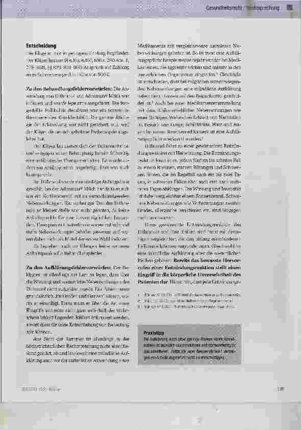 Vorschauseite 2: Ärztliche Aufklärungspflicht bei der Verabreichung von Medikamenten