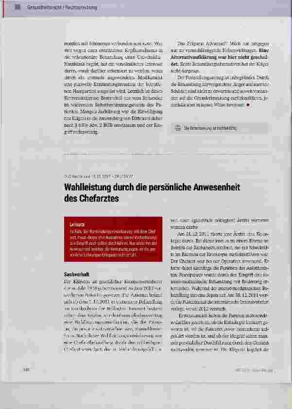 Vorschauseite 3: Ärztliche Aufklärungspflicht bei der Verabreichung von Medikamenten