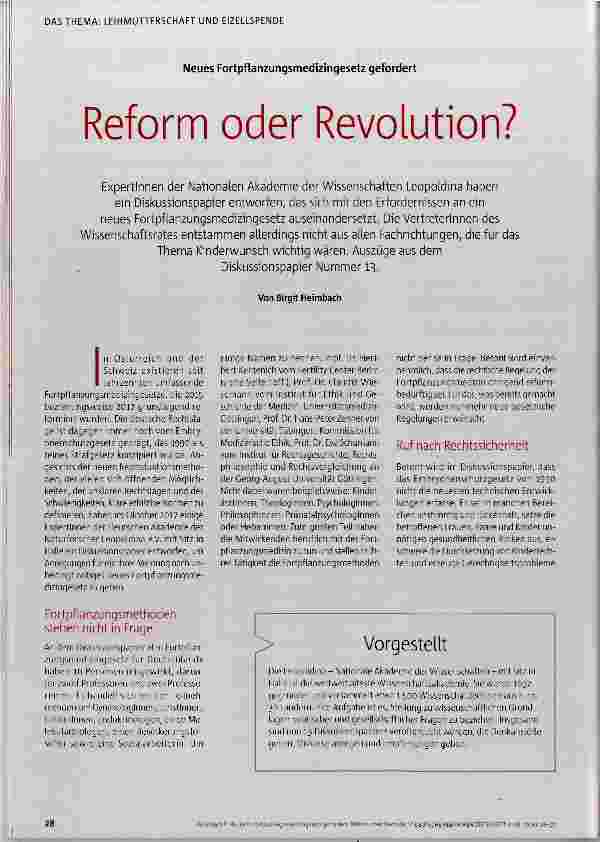 Vorschauseite 1: Reform oder Revolution?