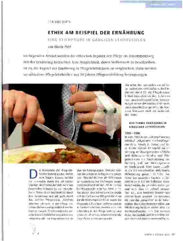 Vorschauseite 1: ETHIK AM BEISPIEL DER ERNÄHRUNG
