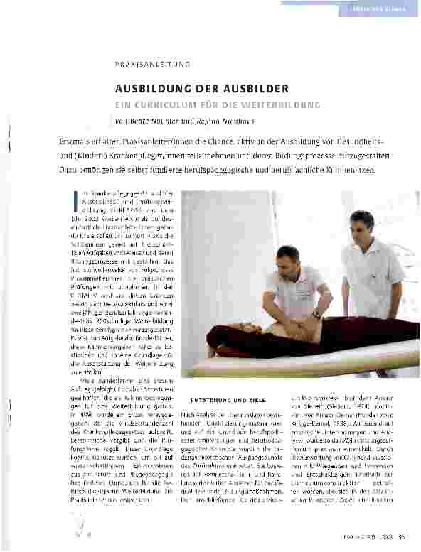 Vorschauseite 1: AUSBILDUNG DER AUSBILDER