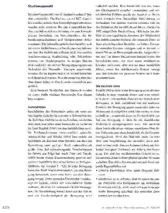Vorschauseite 3: Evidenz und Behandlungsstrategien konservativer Behandlung bei lumbalem Rückenschmerz