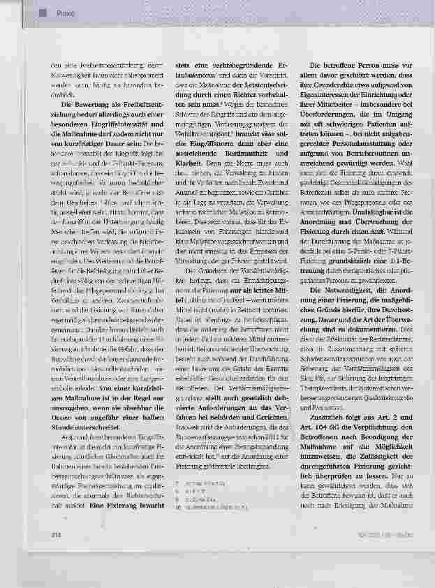 Vorschauseite 3: Bundesverfassungsgericht verschärft Regeln zur Zwangsfixierung