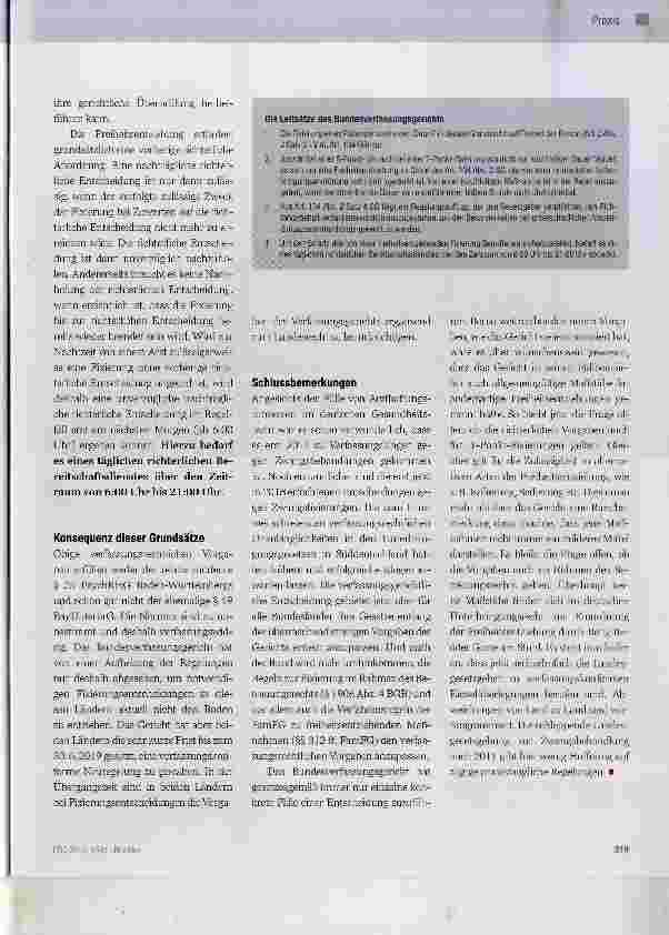 Vorschauseite 4: Bundesverfassungsgericht verschärft Regeln zur Zwangsfixierung
