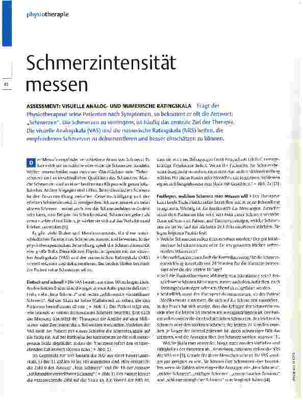 Vorschauseite 1: Schmerzintensität messen