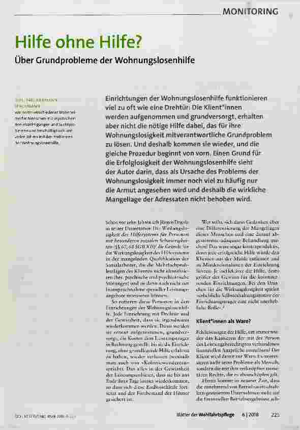 Vorschauseite 1: Hilfe ohne Hilfe?