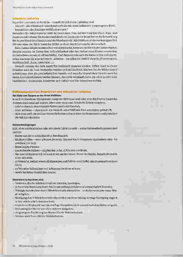 Vorschauseite 2: Relaktation und induzierte Laktation für wen? Warum? Wie?