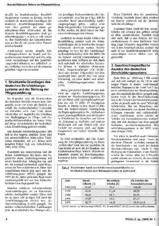 Vorschauseite 2: Reform der Pflegeausbildung Versuch einer Standortbestimmung im Bildungssystem - Zur Reformdiskussion aus bildungsstrukturellem und geschlechtsspezifischem Blickwinkel