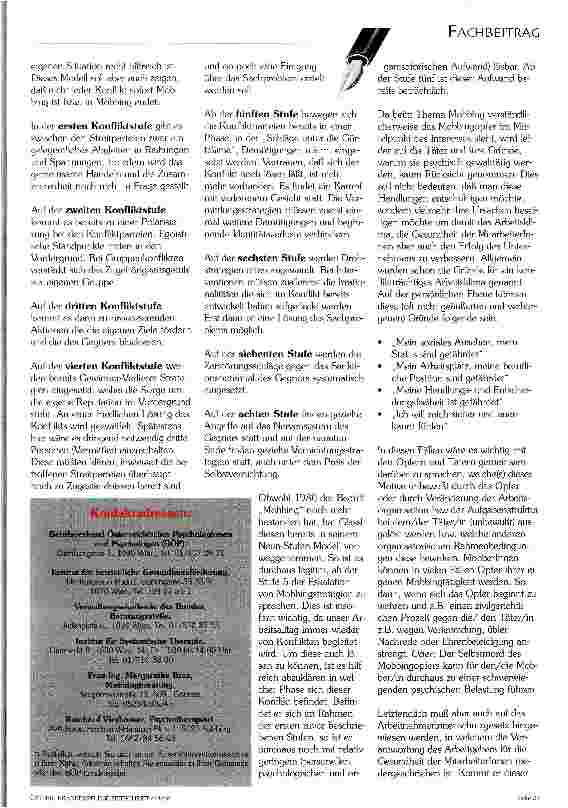 Vorschauseite 3: Mobbing - Psychische Gewalt am Arbeitsplatz
