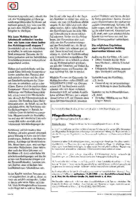 Vorschauseite 4: Mobbing - Psychische Gewalt am Arbeitsplatz
