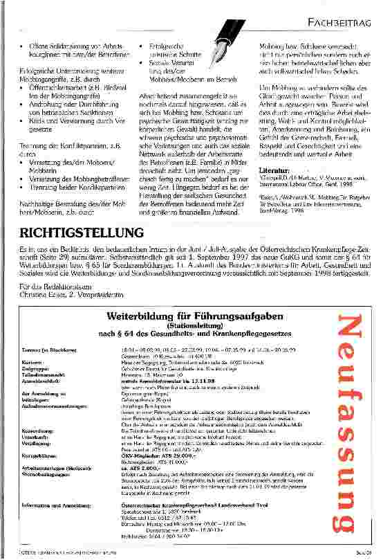 Vorschauseite 5: Mobbing - Psychische Gewalt am Arbeitsplatz