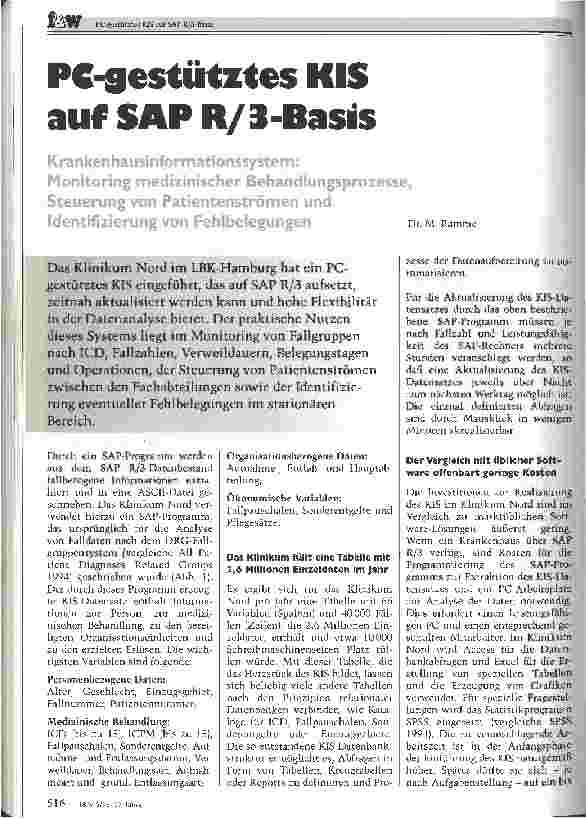 Vorschauseite 1: PC-gestütztes KIS auf SAP R/3-Basis