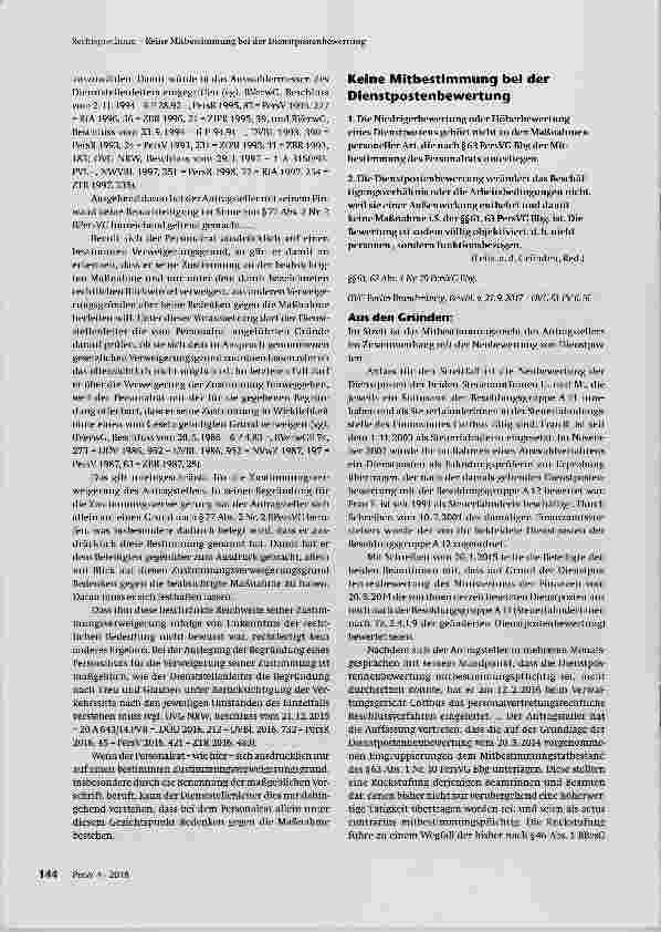 Vorschauseite 4: Anforderungen an die Zustimmungs-Verweigerung des Personalrats