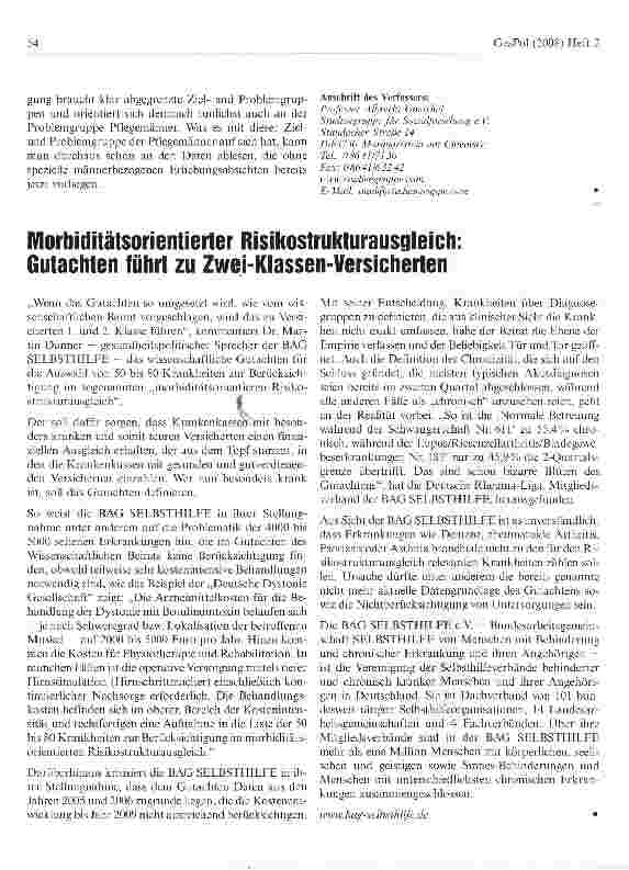 Vorschauseite 3: Männer-Pflegebericht für Deutschland
