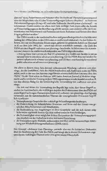 Vorschauseite 3: Von »Advance Care Planning« zur »Gesundheitlichen Versorgungsplanung« Anfänge, Entwicklungen und Adaptionen eines neuen Konzepts