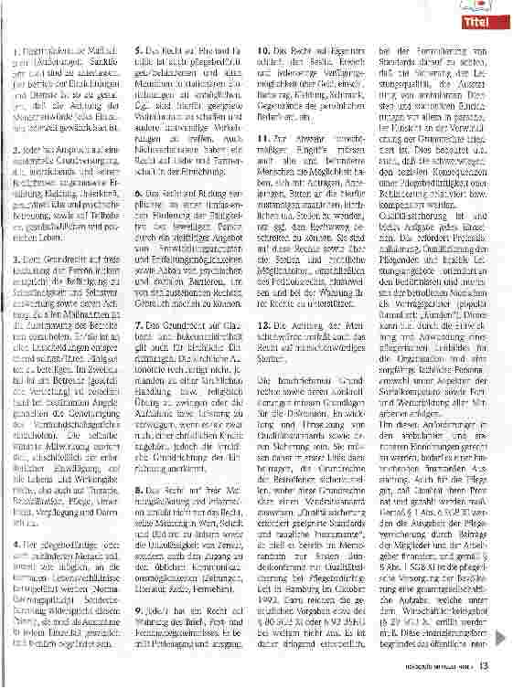Vorschauseite 2: Eingewiesen - und ausgeliefert? Grundrechte des Menschen - im Krankenhaus und in der Pflege