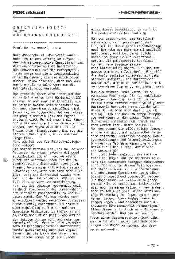 Vorschauseite 1: Intensivmedizin in der Abdominalchirurgie