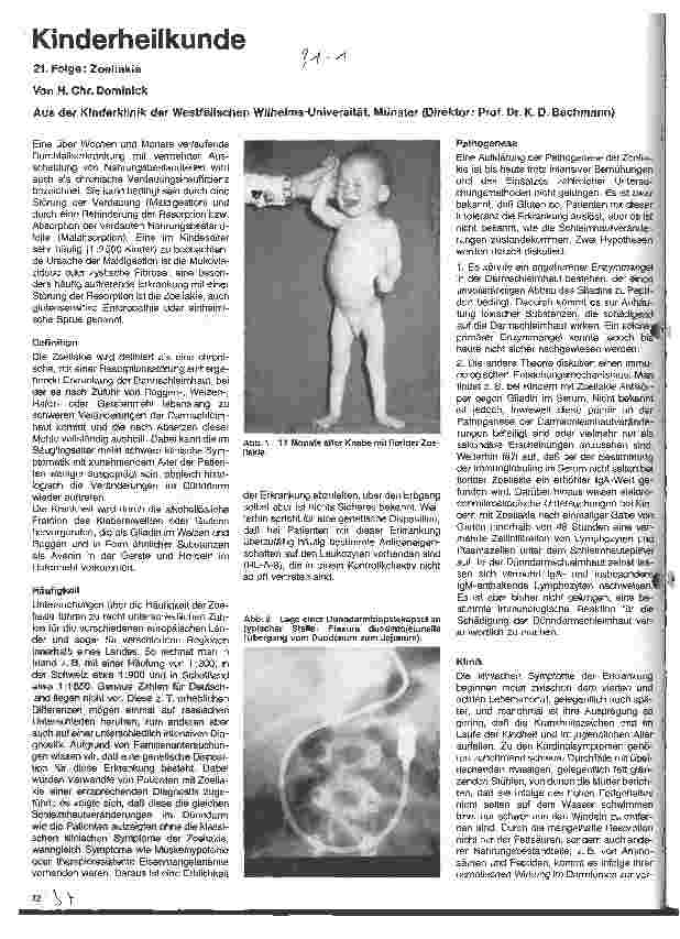 Vorschauseite 1: Kinderheilkunde 21. Folge: Zoeliakie