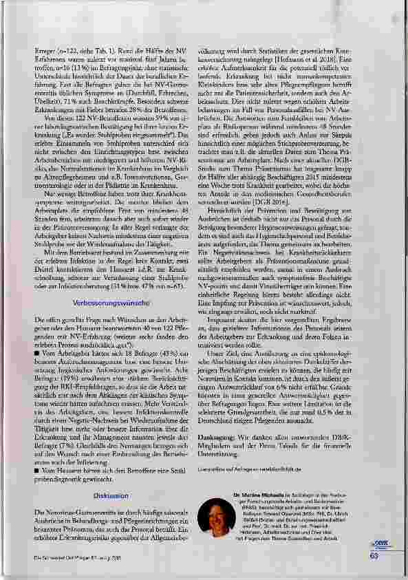 Vorschauseite 3: Norovirus-Gastroenteritis in der Pflege